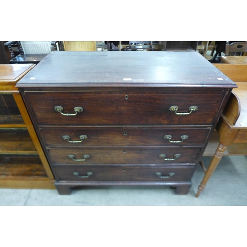 169 - A George III mahogany secretaire chest of drawers