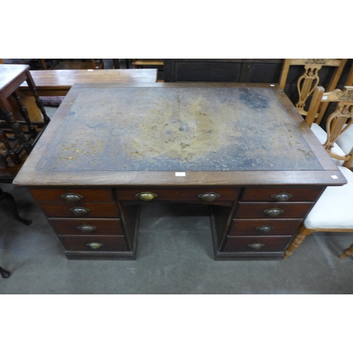 188 - A Victorian mahogany library desk