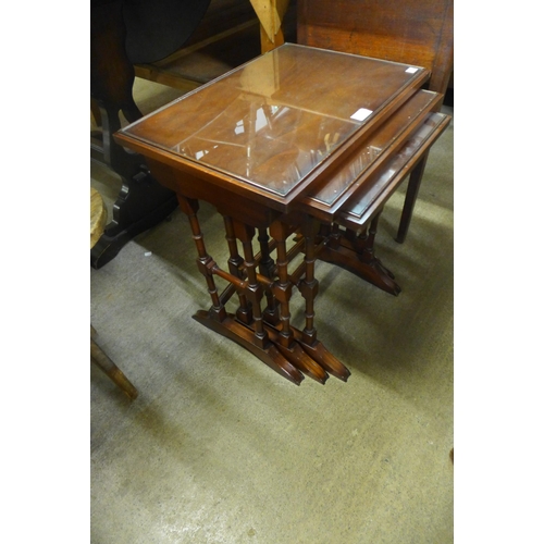 224 - A mahogany nest of tables