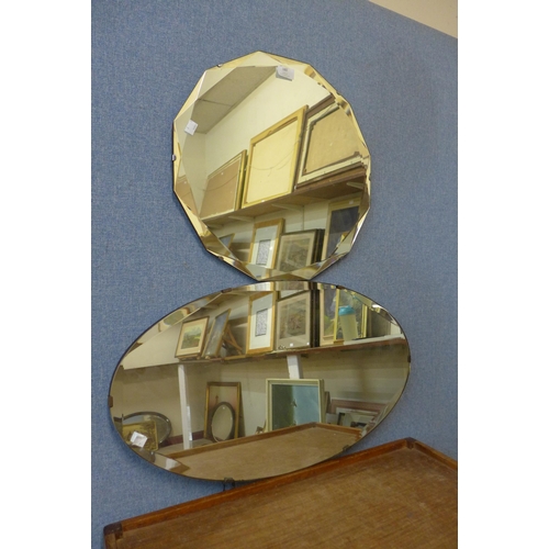 380 - Two bevelled edge mirrors