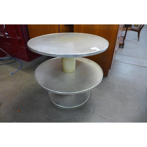 85 - A Woodmet two tier metal occasional table