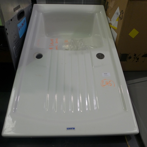 3033 - Blanco Ceramic 1 Bowl Sink, Original RRP £180 inclusive of VAT* this lot is subject to VAT