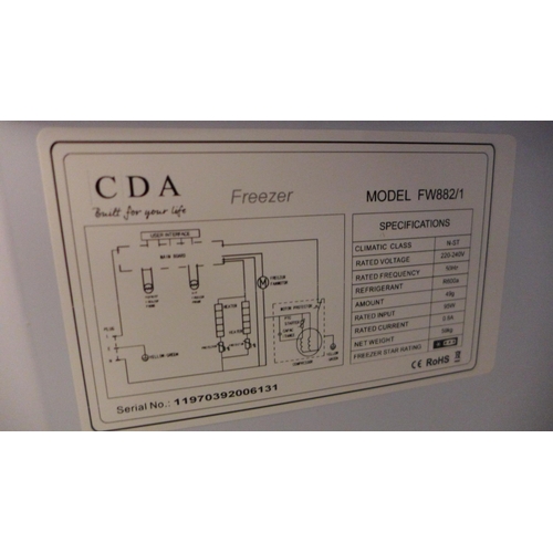 3092 - CDA  Integrated Frost Free Tower Freezer H1772xW540xD540, Model NoFW882, Original RRP £552.50  inc v... 