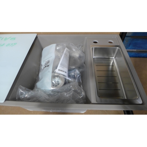 3095 - Peru Composite 1.5 Bowl Sink With Glass Board 510x1000 , Model NoBL468250, Original RRP £582.50  inc... 