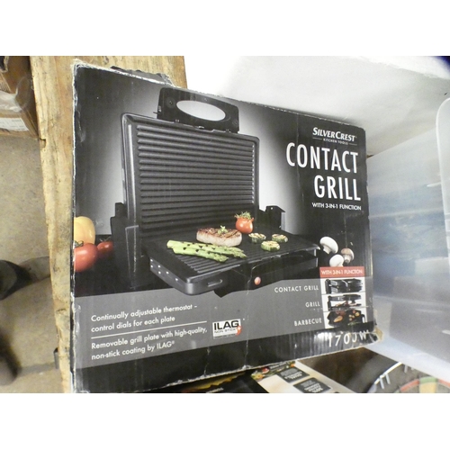 2129 - Tower compact air fryer, Pressure King cooker, & Silvercrest electric grill