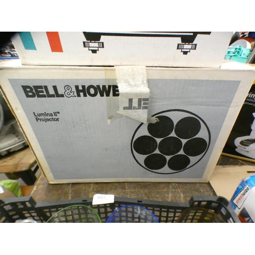 2140 - Bell & Howell Lumina 2 and Hanimex Rondette projectors with 6 slide carousels