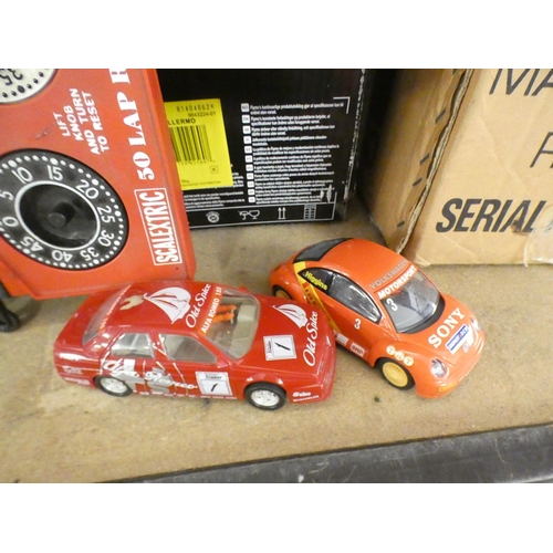 2147 - Large quantity of Scalextric track, a 50-lap recorder, C.919 power pack, VW Beetle, Alfa Romeo and p... 