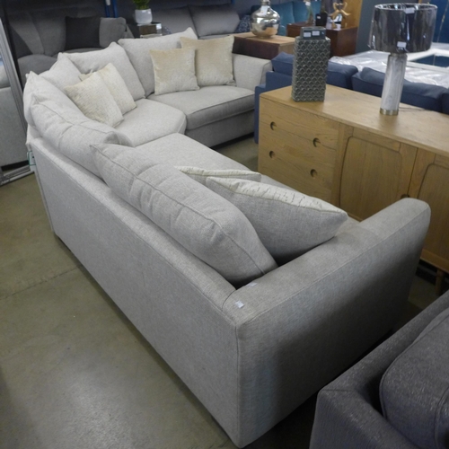 1373 - An oatmeal upholstered LHF corner sofa