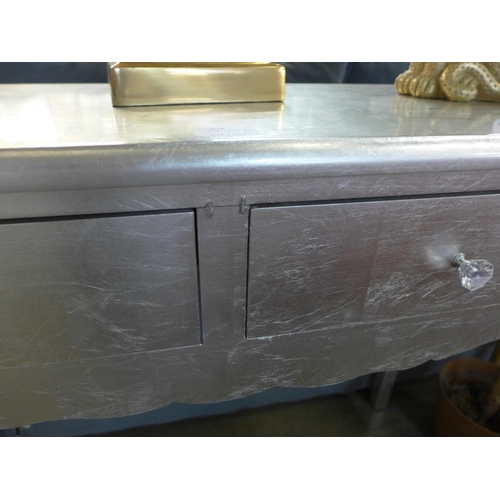 1444A - A silver two drawer console table