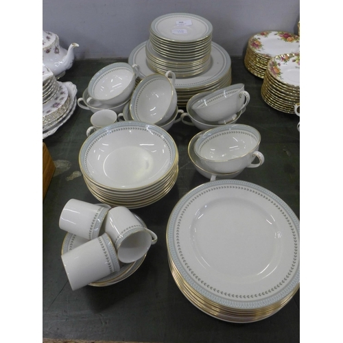 765 - Royal Doulton Berkshire coffee and dinner wares including eight soup bowls