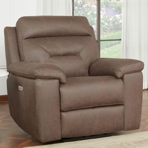 1991 - Gilman Creek Justin brown Fabric Power Reclining Armchair, Original RRP £499.91 +VAT (4108-5) *This ... 