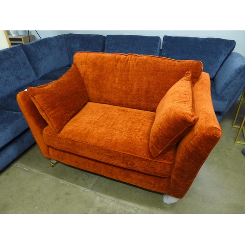 1995 - A saffron upholstered love seat