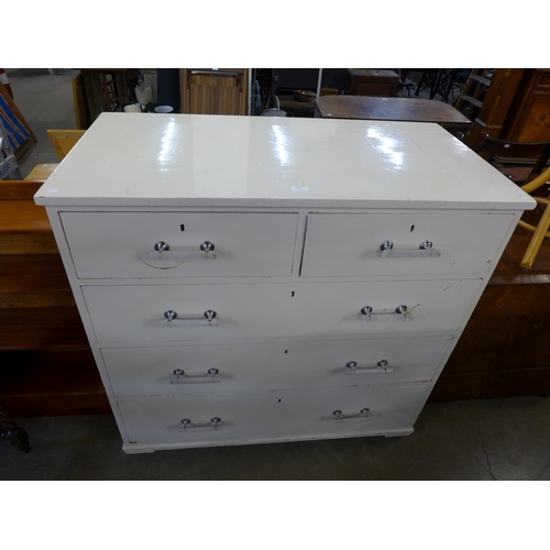 192 - A Victorian painted pine chest of drawers