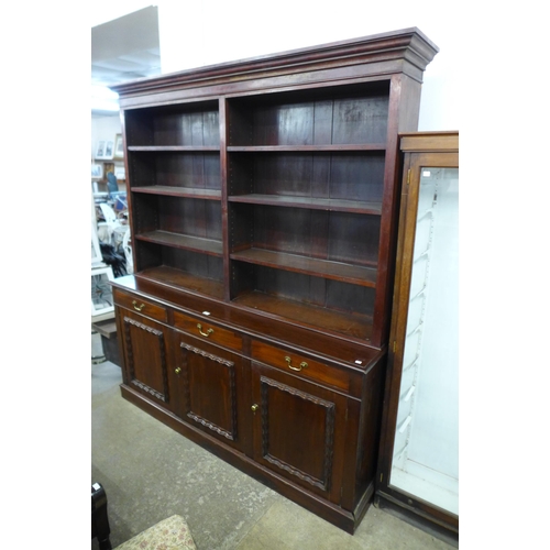 221 - A Victorian mahogany library bookcase