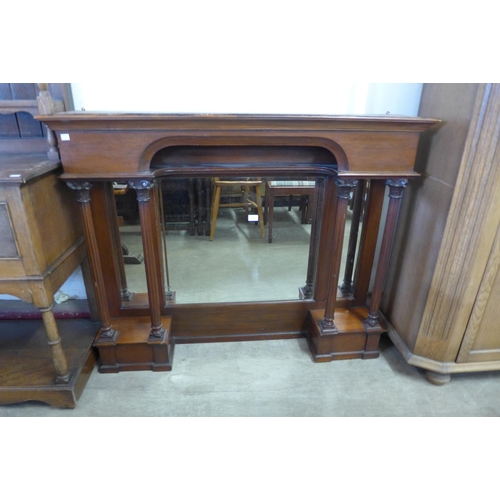 238 - A Victorian mahogany overmantel mirror