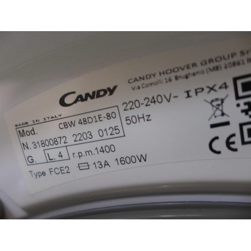 3099 - Candy Smart 8KG Integrated Washing Machine Model: CBW48DIE-80 (H820xW600xD525), Original RRP £314.17... 