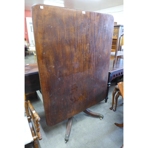 118 - A George IV mahogany rectangular tilt-top centre table