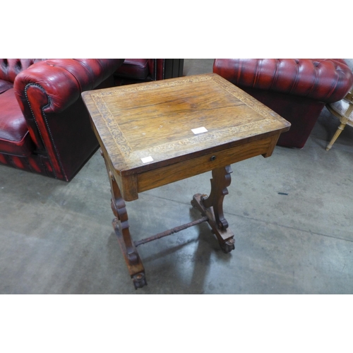 12 - A Regency inlaid rosewood side table