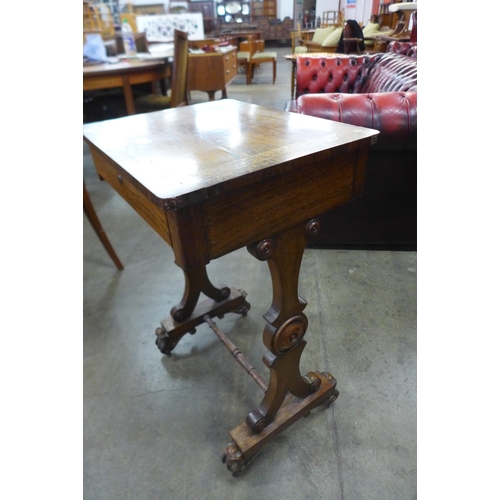 12 - A Regency inlaid rosewood side table