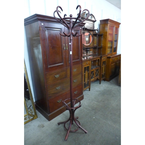 166 - A beech bentwood coatstand