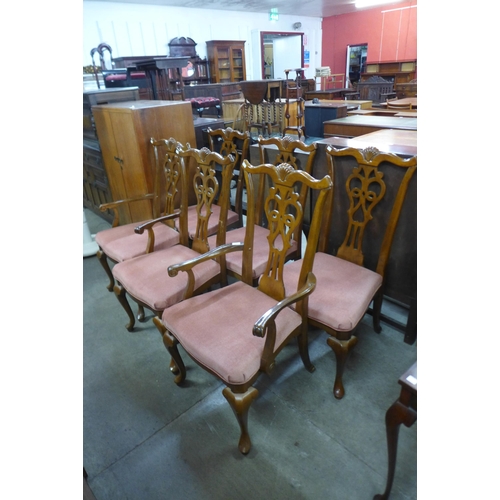 171 - A set of six American Chippendale style mahogany dining chairs