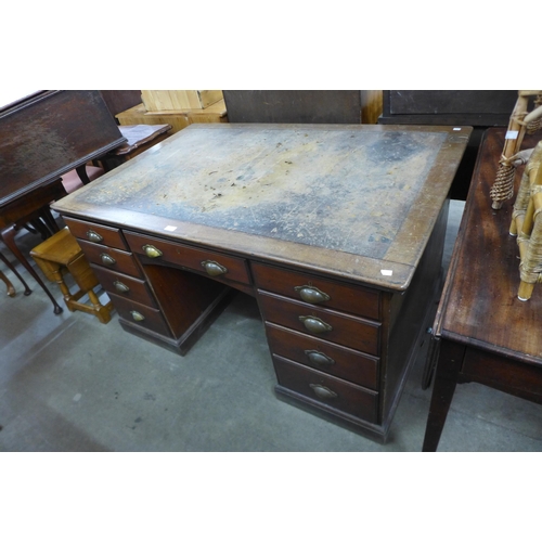 177 - A Victorian mahogany library desk