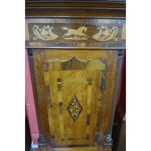 18 - A George III inlaid oak 8-day longcase clock