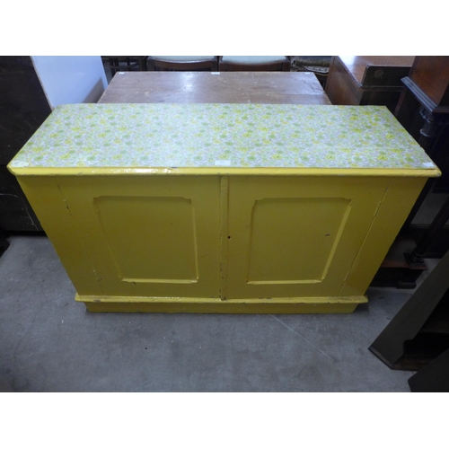 234 - A Victorian painted pine kitchen cupboard