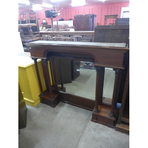 238 - A Victorian mahogany overmantel mirror