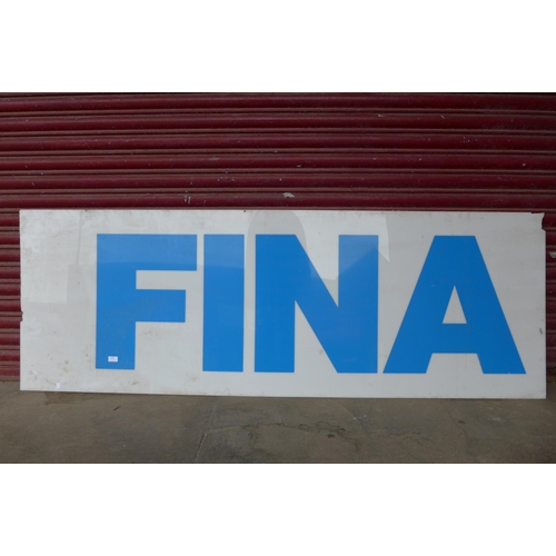 280 - A Perspex Fina advertising sign