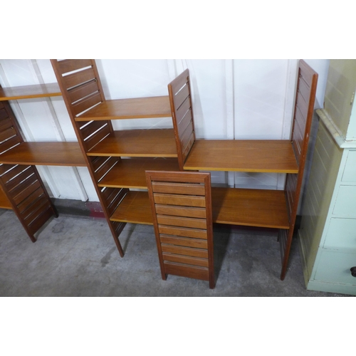 32 - A Staples teak modular Ladderax room divider