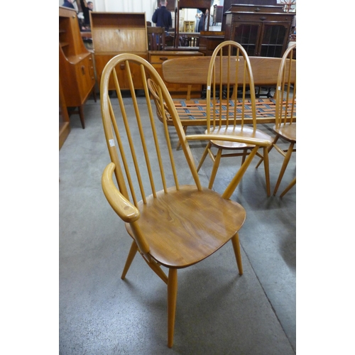 48 - A set of six Ercol Blonde elm and beech Quaker chairs