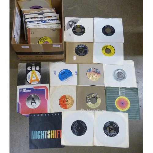 1061 - A box of sixty singles including demos, Northern soul, soul, reggae and funk **PLEASE NOTE THIS LOT ... 