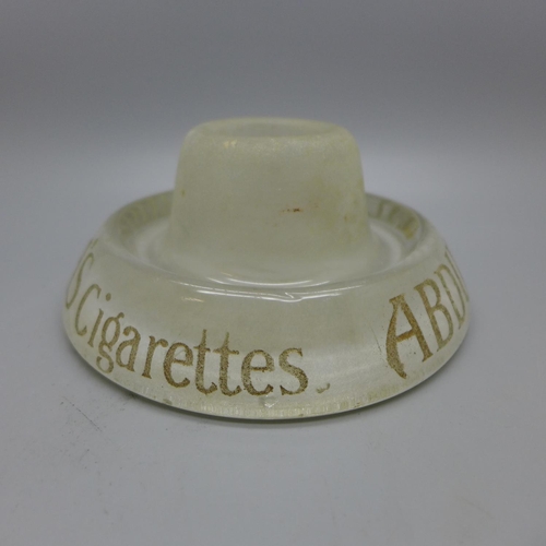 630A - An Abdulla's Cigarettes glass match striker