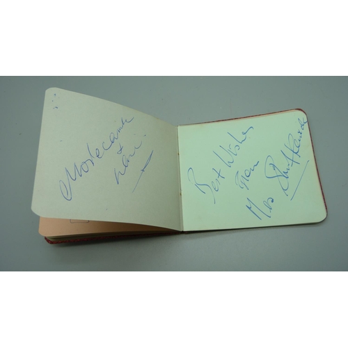 638 - Autograph books including TV and film stars, Morecambe and Wise x2, Harry Secombe, Michael Bentine (... 