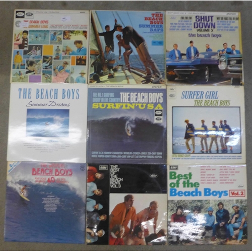 680 - Twenty-one LP records, The Beach boys, Bee Gees and Jan & Dean