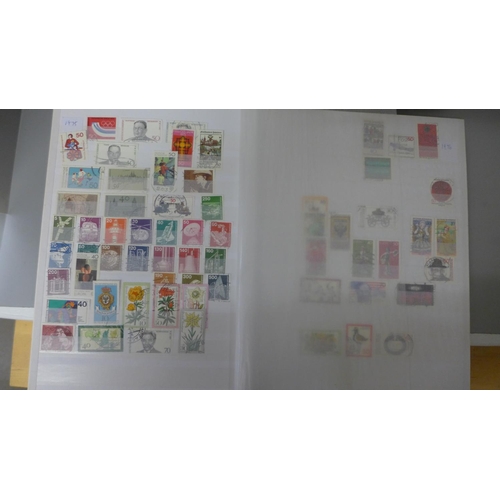 683 - Stamps; two large stock books containing ranges of European (mainly West) stamps