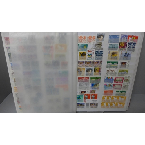 683 - Stamps; two large stock books containing ranges of European (mainly West) stamps