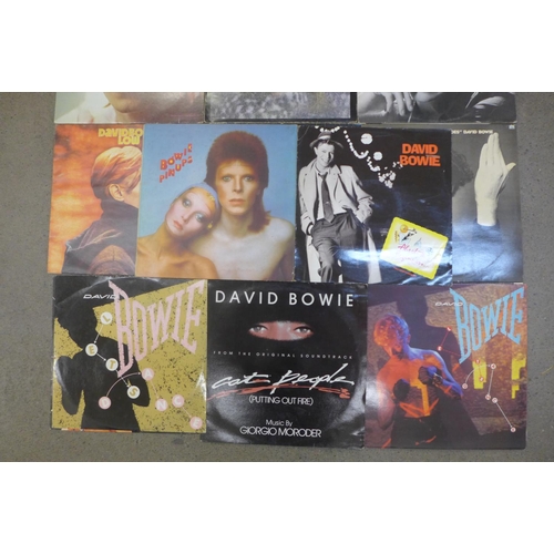 685 - David Bowie; seven LP records and seven 12