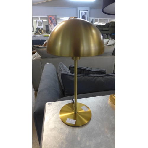 1315 - A Bonnet gold table lamp, 39cms