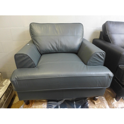 1496 - A Camden-flex dollaro slate leather standard chair