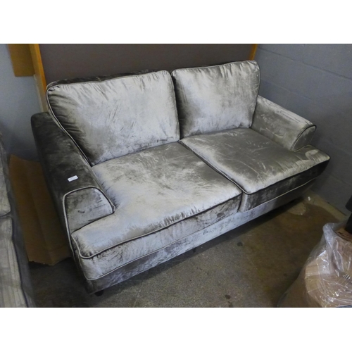 1500 - A Camden-flex grape velvet two and three seater sofas