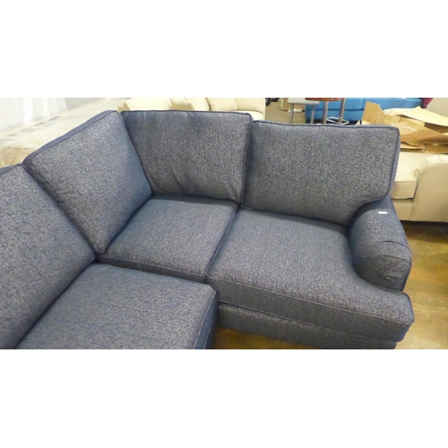 1504 - A Benwick-flex valdez navy upholstered two piece corner sofa