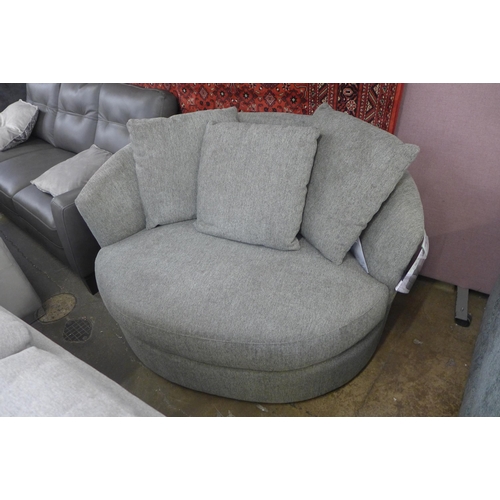 1590 - Thomasville Light Grey Fabric Swivel Chair, Original RRP £416.66+VAT (4108-14) *This lot is subject ... 