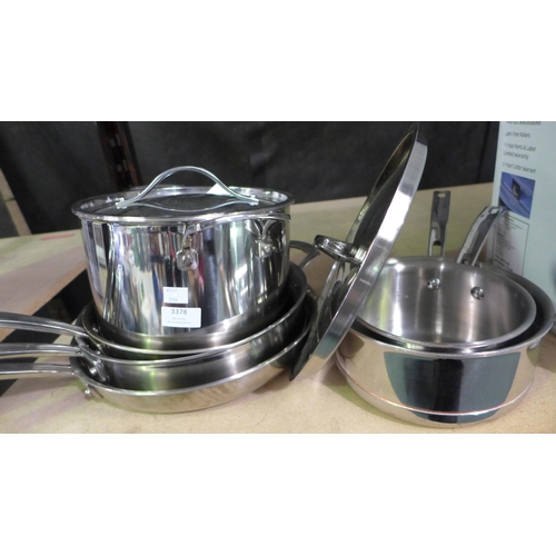 3378 - Kirkland Signature Cookware Set, Original RRP  £164.99 + vat  (250A -243)  * This lot is subject to ... 