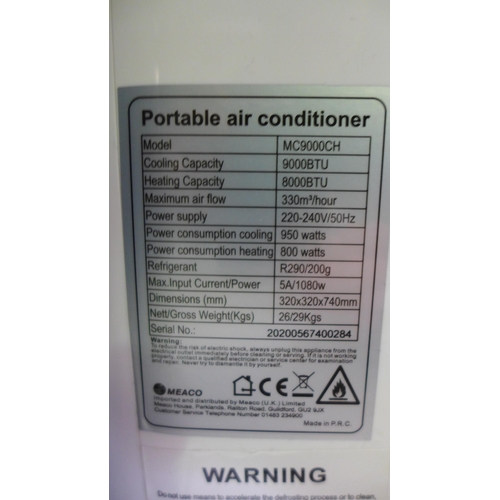 3384 - Meaco Portable Aircon  9K Btu , Original RRP  £199.99 + vat  (250A -500)  * This lot is subject to v... 