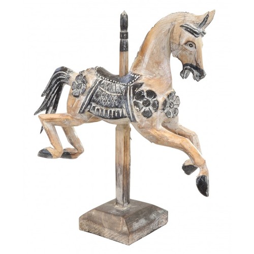 1608 - A wooden ornamental rocking horse, H 60cms (AR00628)   #