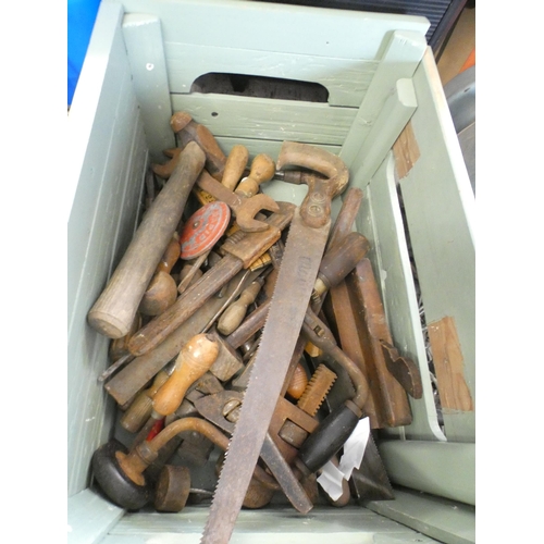 2002 - Approx. 40 vintage joinery/woodworking tools with 2 Stanley wood planes & a scarce I.Sorby S5 wood p... 