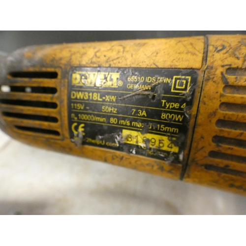 2023 - DeWalt DW 318L XW angle grinder