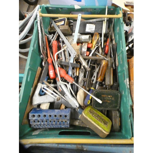 2042 - 2 cantilever tool boxes plus approx 200 hand tools